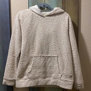 Roots Sherpa Style hooded Pullover Sweater size m